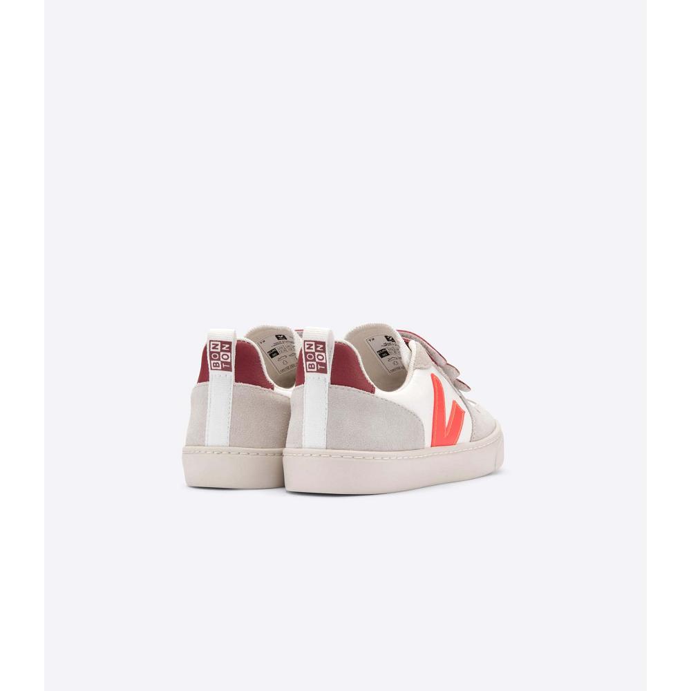 Veja V-12 BONTON Kids' Shoes White/Orange | NZ 754DFM